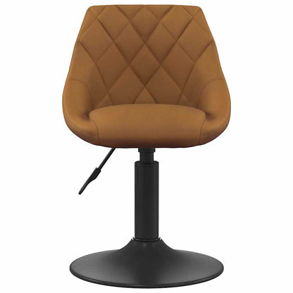 Swivel Dining Chairs 2 pcs Brown 46 x 44 x 77.5 cm Faux leather