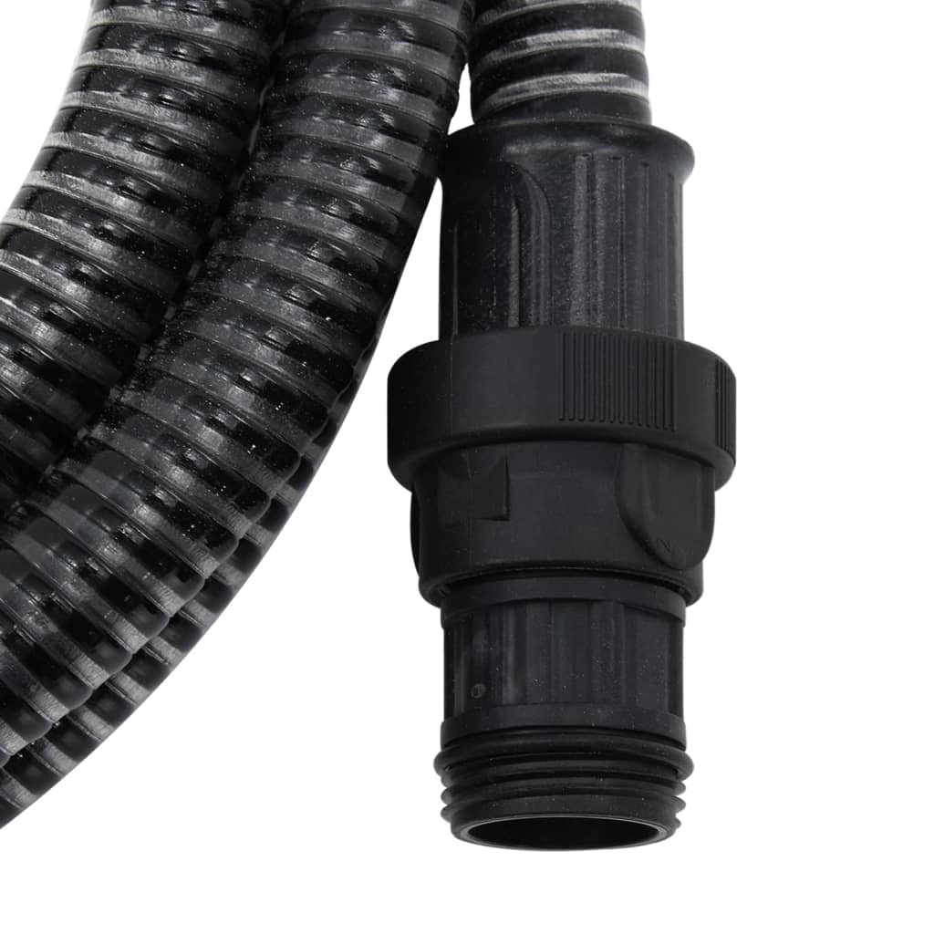 Suction Hose with PVC Connectors Black 1" 10 m PVC