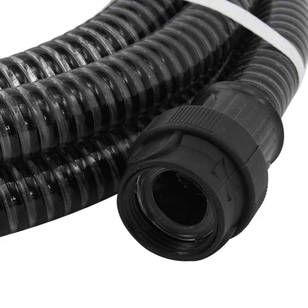 Suction Hose with PVC Connectors Black 1" 10 m PVC