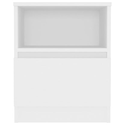 Bed Cabinets 2 pcs White 40x40x50 cm Engineered Wood