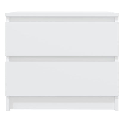 Bed Cabinet White 50x39x43.5 cm Engineered Wood