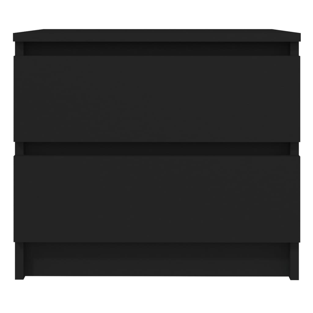 Bed Cabinets 2 pcs Black 50x39x43.5 cm Engineered Wood