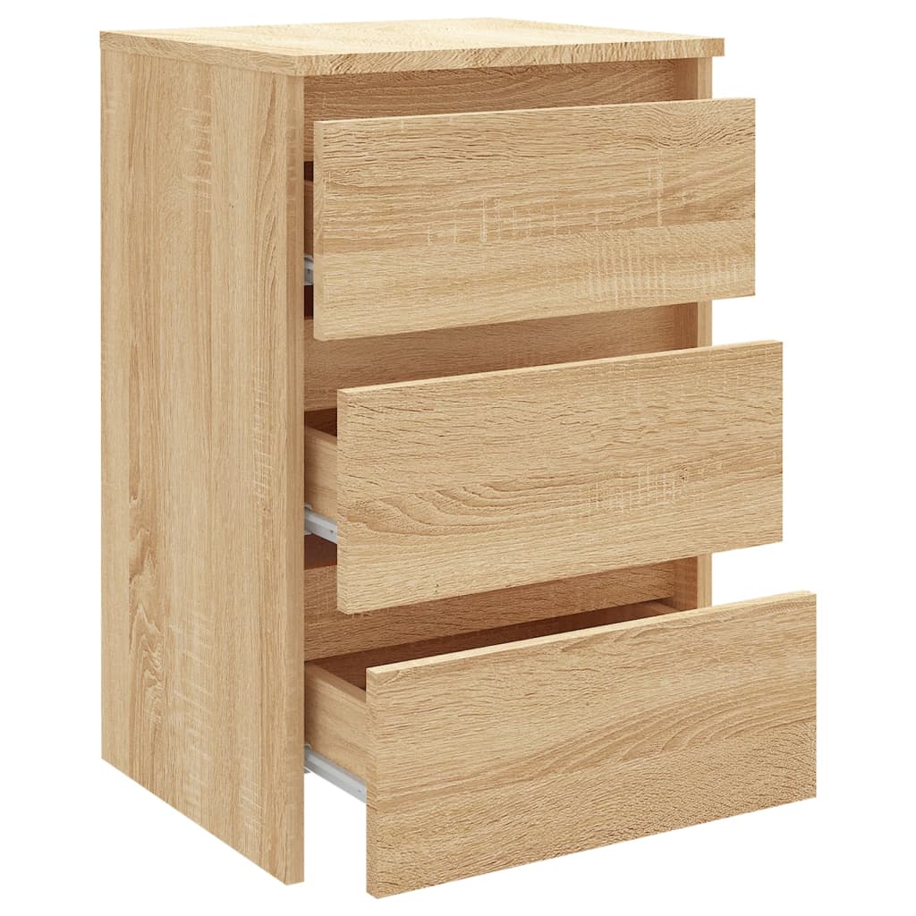 Bed Cabinets 2 pcs Sonoma Oak 40x35x62.5 cm Engineered Wood