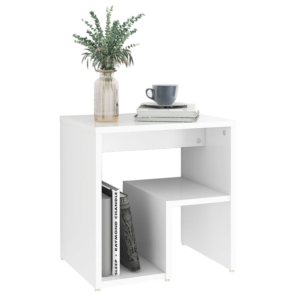 Bed Cabinets 2 pcs White 40x30x40 cm Engineered Wood