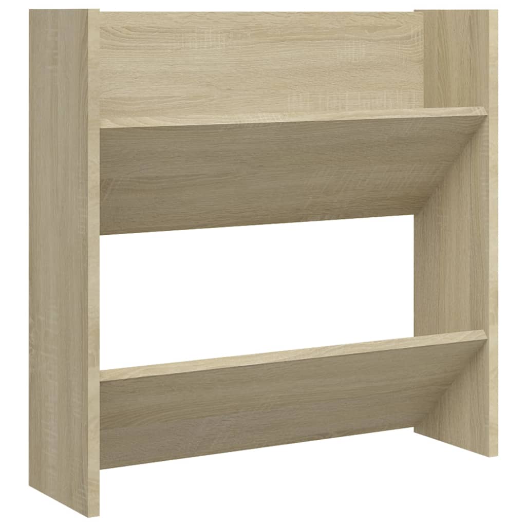 Wall Shoe Cabinet Sonoma Oak 60x18x60 cm Engineered Wood