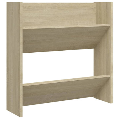 Wall Shoe Cabinet Sonoma Oak 60x18x60 cm Engineered Wood