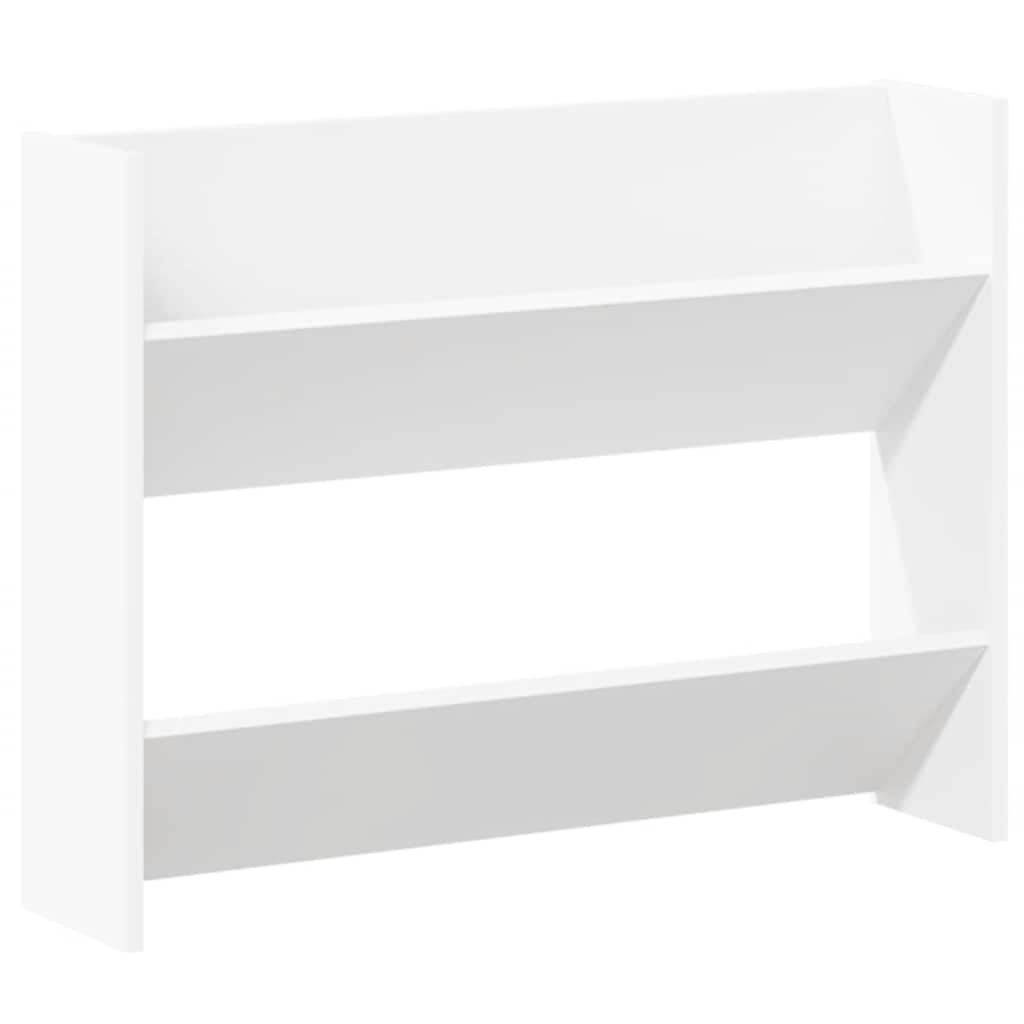 Wall Shoe Cabinet White 80x18x60 cm Engineered Wood