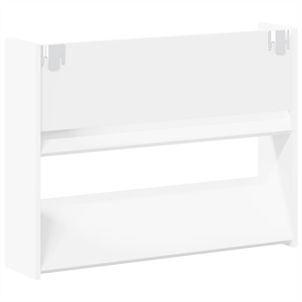 Wall Shoe Cabinet White 80x18x60 cm Engineered Wood