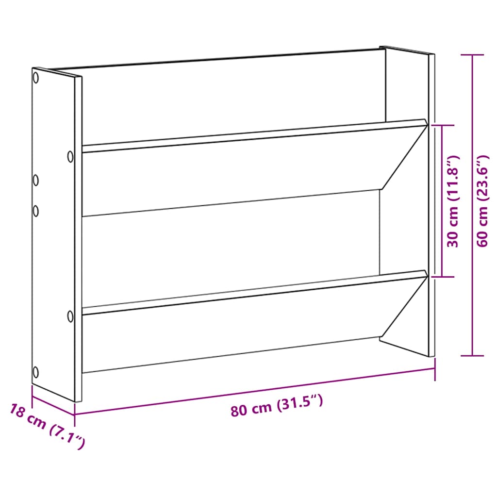 Wall Shoe Cabinets 2 pcs Concrete Grey 80x18x60 cm Engineered Wood