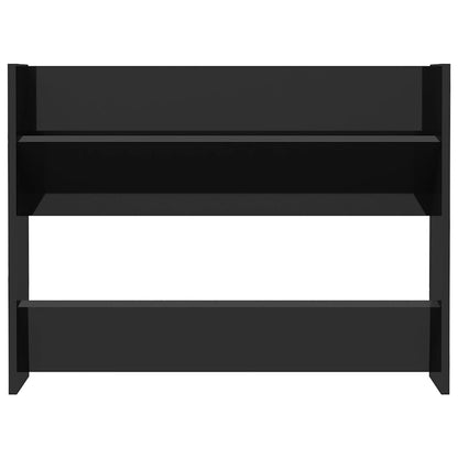 Wall Shoe Cabinet High Gloss Black 80x18x60 cm Engineered Wood