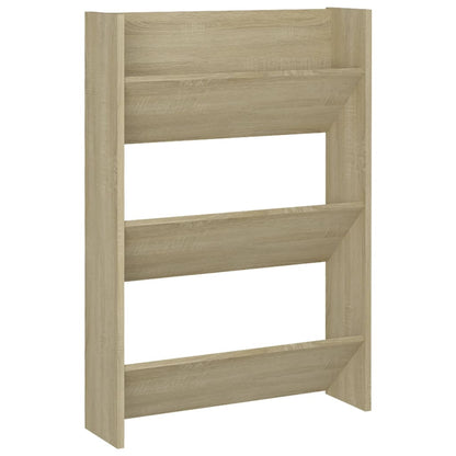 Wall Shoe Cabinet Sonoma Oak 60x18x90 cm Engineered Wood