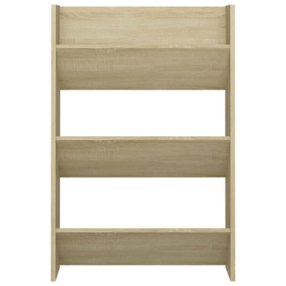 Wall Shoe Cabinet Sonoma Oak 60x18x90 cm Engineered Wood