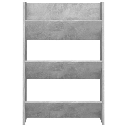 Wall Shoe Cabinets 2 pcs  Concrete Grey 60x18x90 cm Engineered Wood