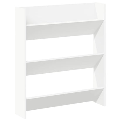 Wall Shoe Cabinet White 80x18x90 cm Engineered Wood