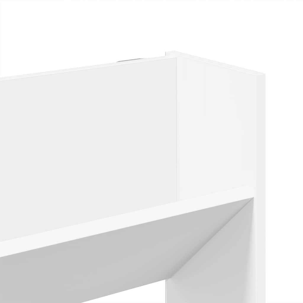 Wall Shoe Cabinet White 80x18x90 cm Engineered Wood