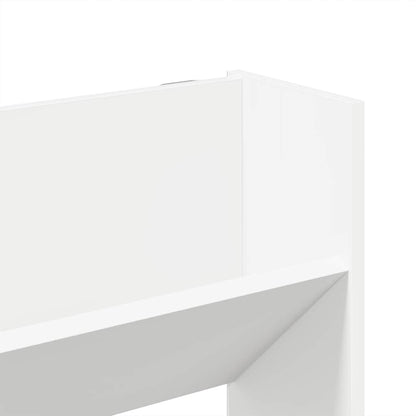 Wall Shoe Cabinet White 80x18x90 cm Engineered Wood