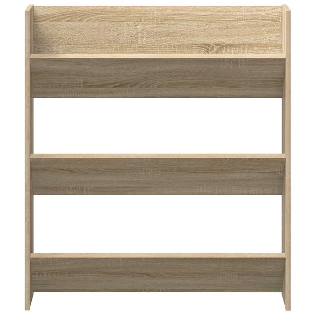 Wall Shoe Cabinet Sonoma Oak 80x18x90 cm Engineered Wood