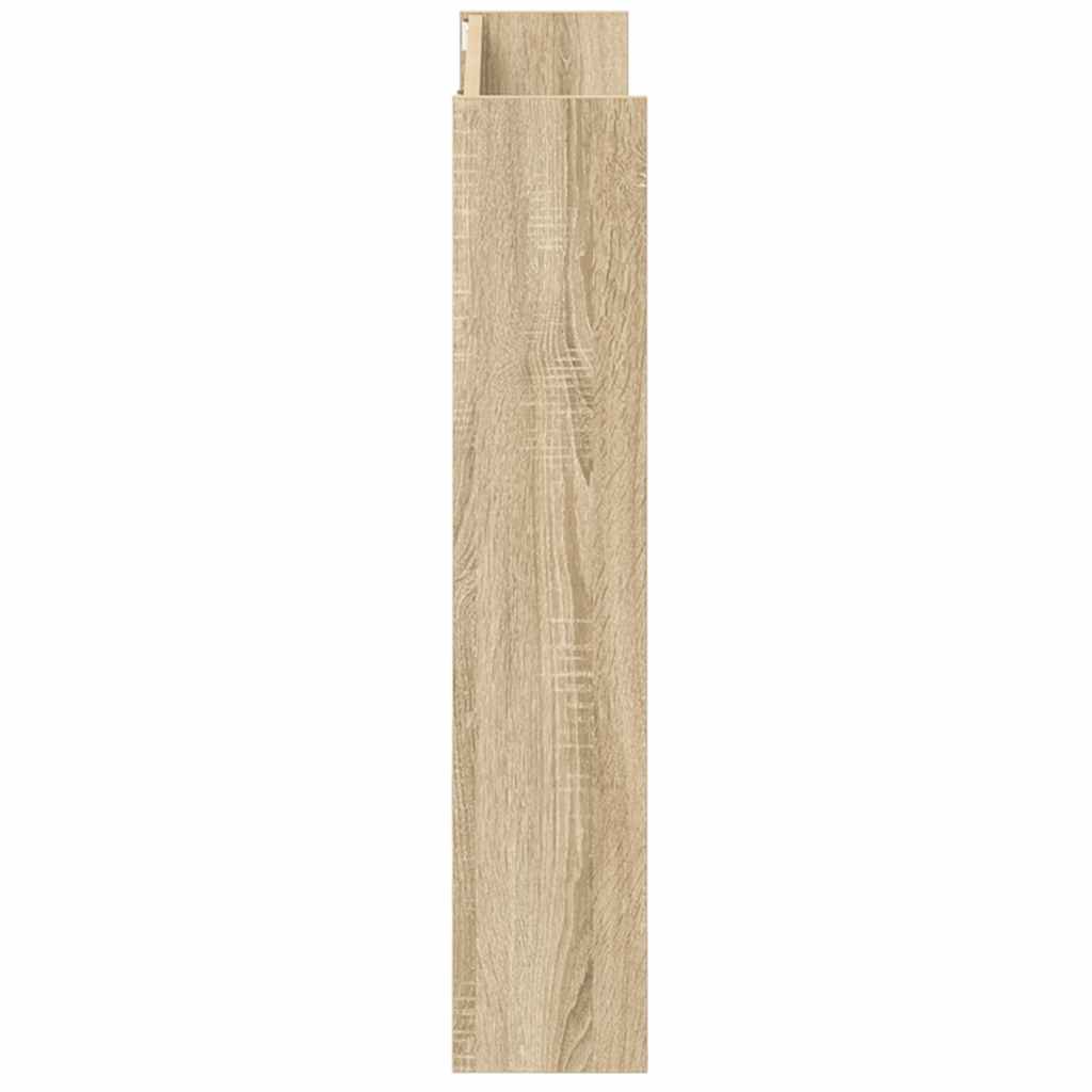 Wall Shoe Cabinet Sonoma Oak 80x18x90 cm Engineered Wood