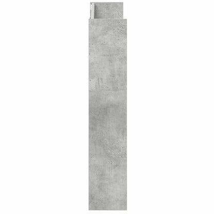 Wall Shoe Cabinet Concrete Grey 80x18x90 cm Engineered Wood