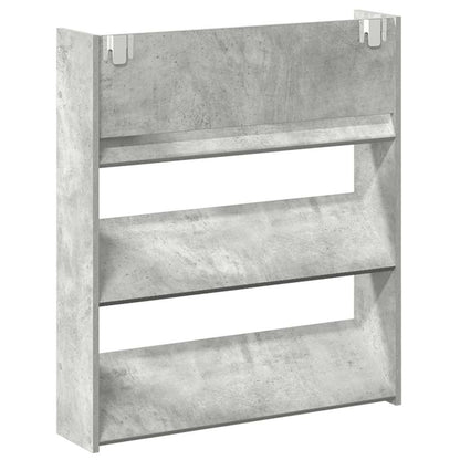 Wall Shoe Cabinets 2 pcs  Concrete Grey 80x18x90 cm Engineered Wood