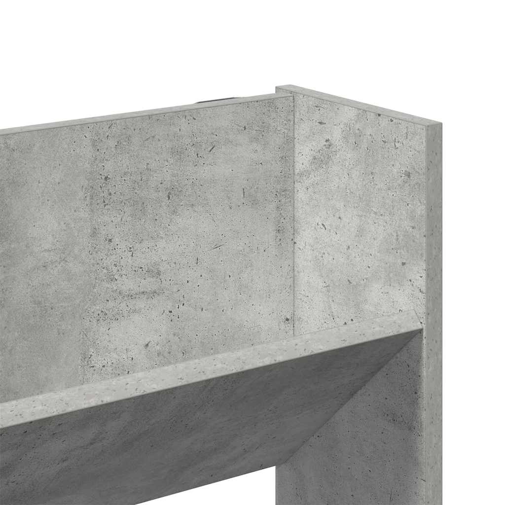 Wall Shoe Cabinets 2 pcs  Concrete Grey 80x18x90 cm Engineered Wood