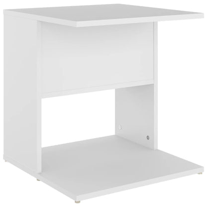 Side Table White 45x45x48 cm Engineered Wood