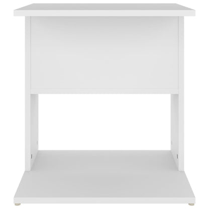 Side Table White 45x45x48 cm Engineered Wood