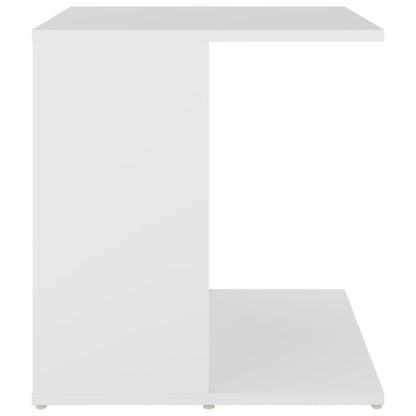 Side Table White 45x45x48 cm Engineered Wood