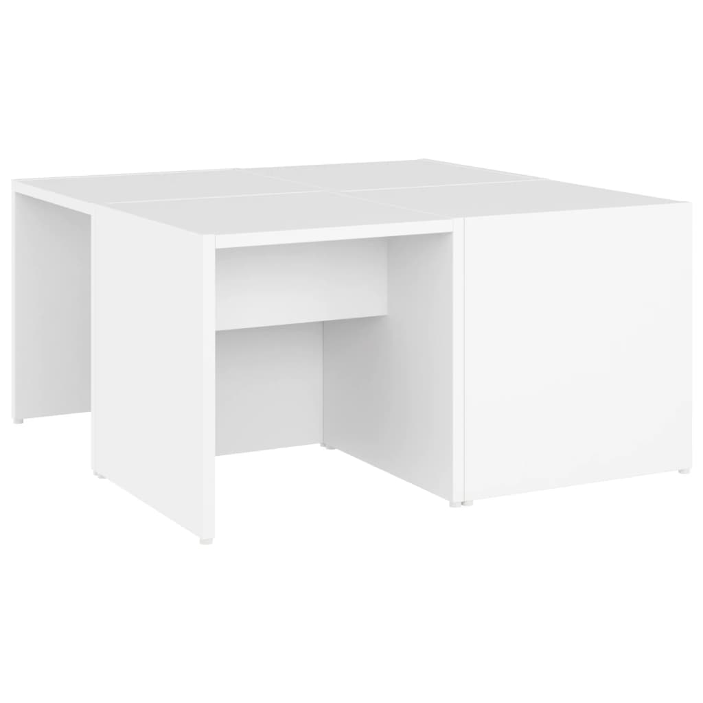 Coffee Tables 4 pcs White 33x33x33 cm Engineered Wood