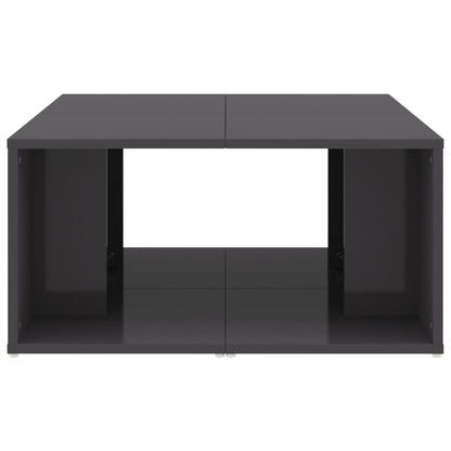Coffee Tables 4 pcs High Gloss Grey 33x33x33 cm Engineered Wood