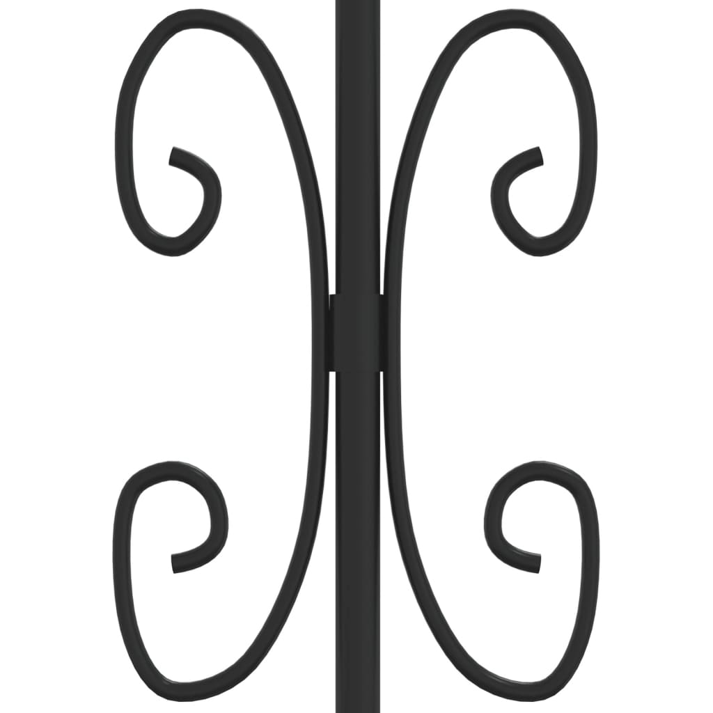 Fence Gate with Spear Top Black 103x75 cm Powder-coated Steel