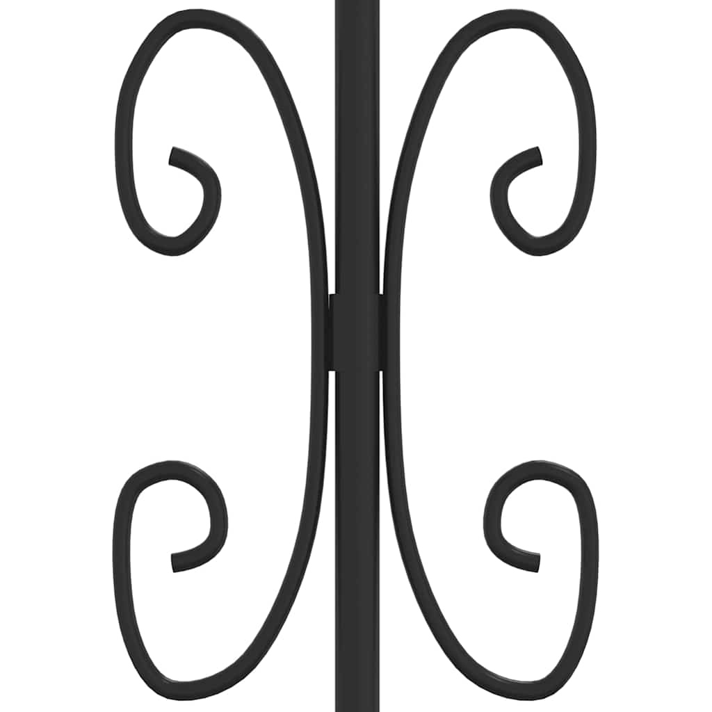 Fence Gate with Spear Top Black 103x150 cm Powder-coated Steel