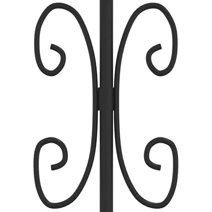 Fence Gate with Spear Top Black 103x150 cm Powder-coated Steel