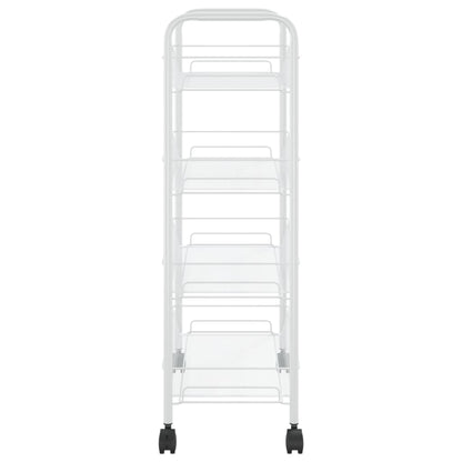 4-Tier Kitchen Trolley White 46x26x85 cm Iron