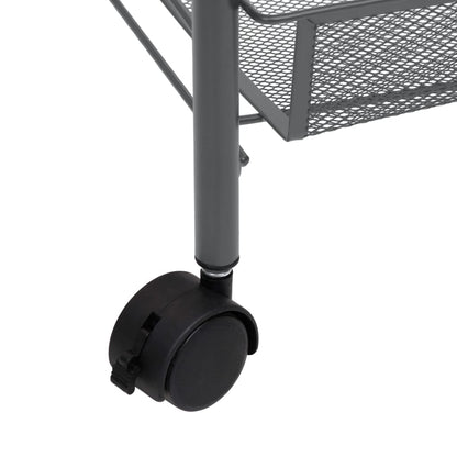 4-Tier Kitchen Trolley Grey 46x26x85 cm Iron
