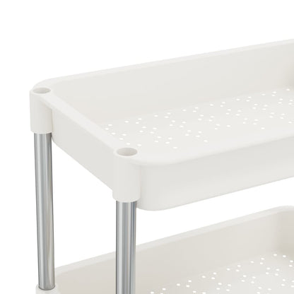 5-Tier Kitchen Trolley White 42x29x128 cm Iron and ABS