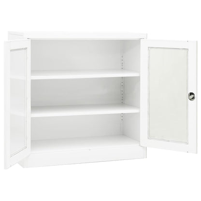 Office Cabinet White 90x40x90 cm Steel