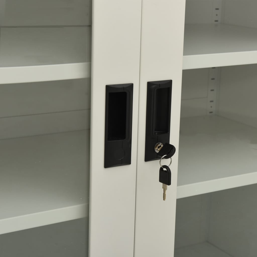 Office Cabinet Light Grey 90x40x90 cm Steel