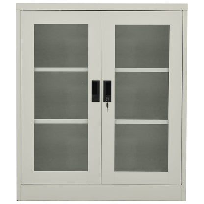 Office Cabinet Light Grey 90x40x105 cm Steel