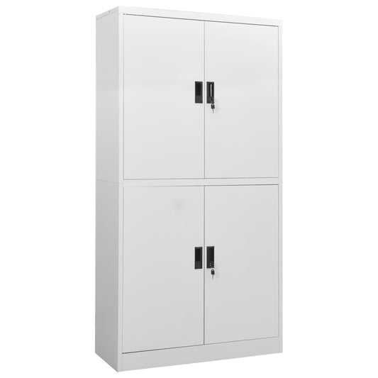 Office Cabinet Light Grey 90x40x180 cm Steel