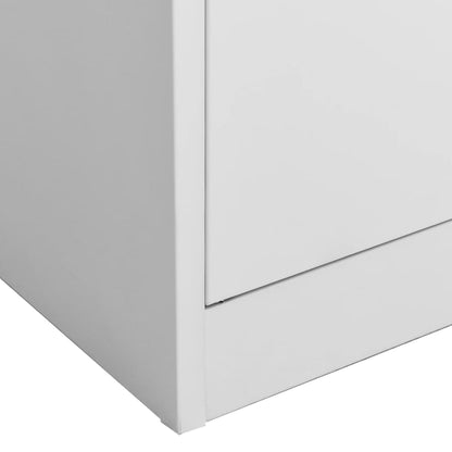 Office Cabinet Light Grey 90x40x180 cm Steel