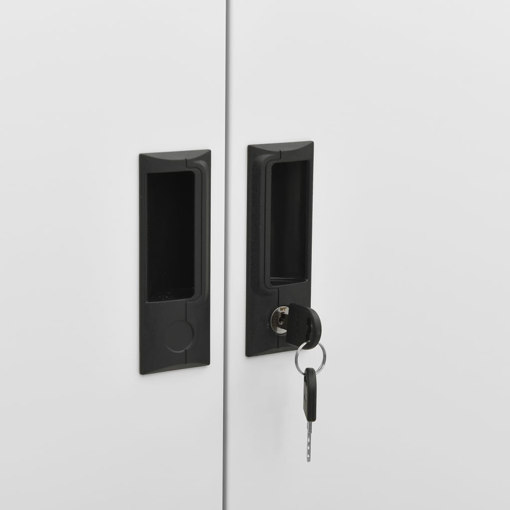 Office Cabinet Light Grey 90x40x180 cm Steel