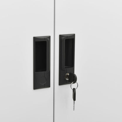 Office Cabinet Light Grey 90x40x180 cm Steel