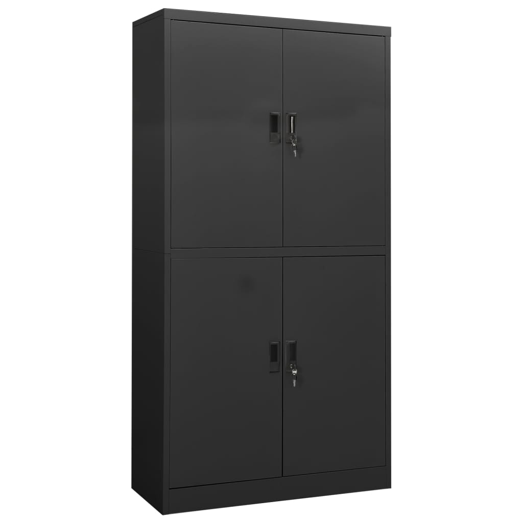 Office Cabinet Anthracite 90x40x180 cm Steel