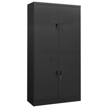 Office Cabinet Anthracite 90x40x180 cm Steel