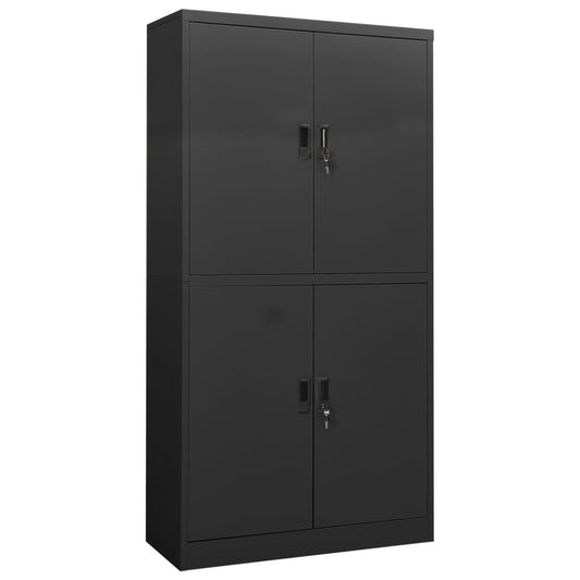 Office Cabinet Anthracite 90x40x180 cm Steel