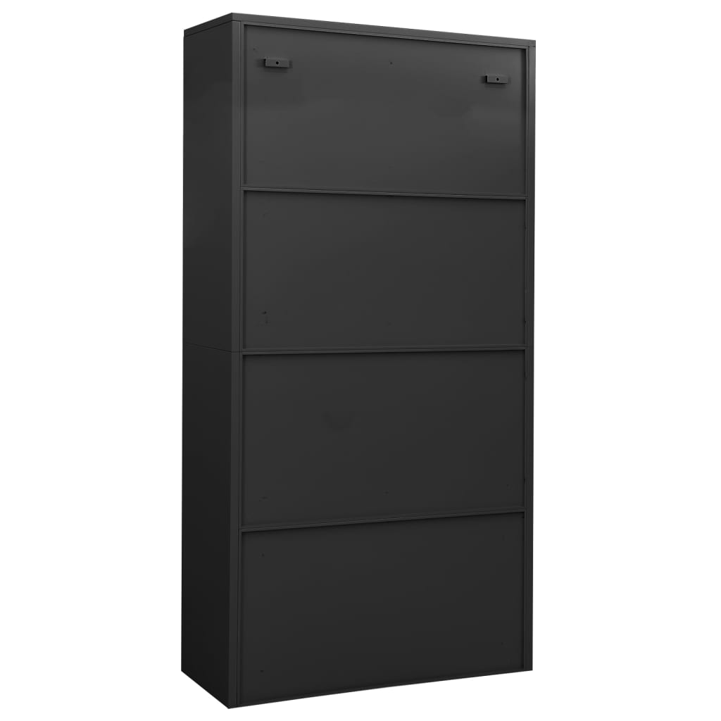 Office Cabinet Anthracite 90x40x180 cm Steel
