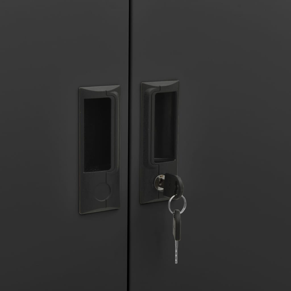 Office Cabinet Anthracite 90x40x180 cm Steel