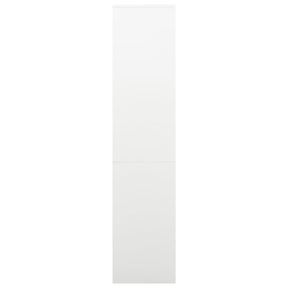 Office Cabinet White 90x40x180 cm Steel