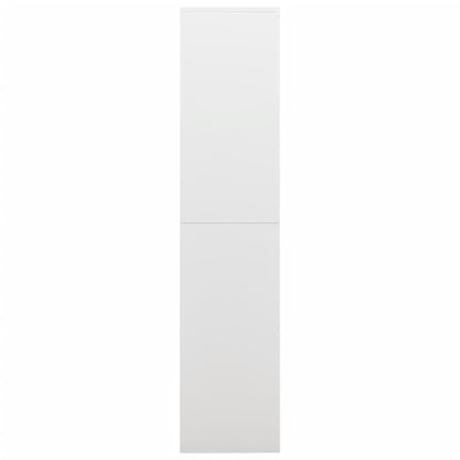 Locker Cabinet White 90x40x180 cm Steel